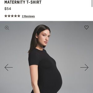 SKIMS Maternity Black Short Sleeve Tee